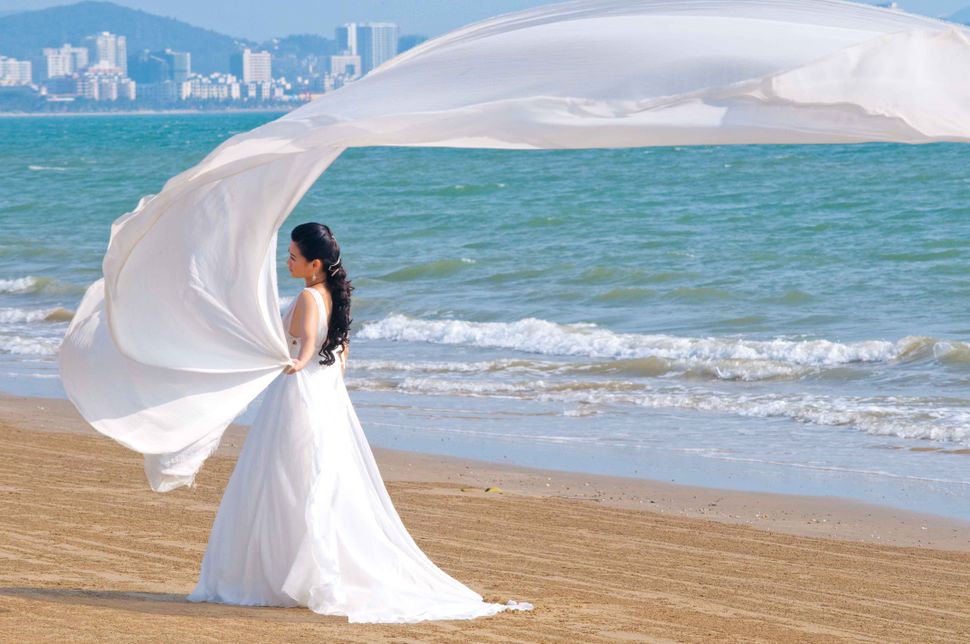 Bride with a veil