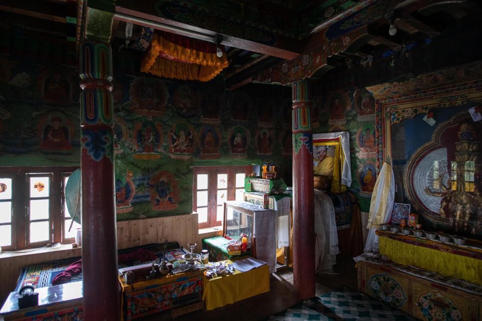 Mulbekh monastery interior